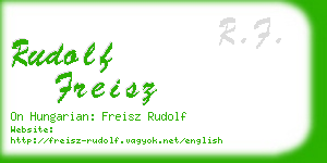 rudolf freisz business card